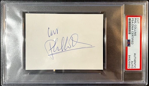PHIL COLLINS SIGNED AUTOGRAPHED ALBUM PAGE BECKETT COA GENESIS Cover