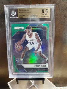 2016-17 Panini Prizm GREEN PRIZMS Buddy Hield ROOKIE RC #192 BGS 9.5 subs 9.5 x4