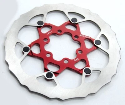 Rotor de barro de disco flotante para bicicleta de montaña Ashima AiNEON 140 mm negro 94 gramos ROJO Foto 1 de 4