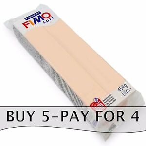FIMO Soft 454g Rose Polymer Modelling Clay - Oven Bake Clay - Buy 5, Pay For 4