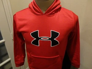Red Under Armour New wo Tags Hooded Hoodie Sweatshirt Youth M Excellent - Picture 1 of 5