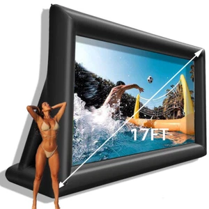17 FT Inflatable Front and Rear Projector Screen w/ Blower Outdoor US - Picture 1 of 10