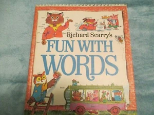 Richard Scarry's Fun With Words hard cover book 1971 kids book - Picture 1 of 5