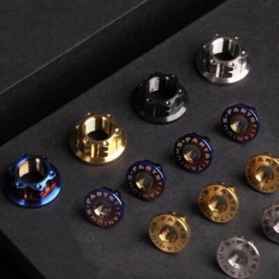 M5 M6 M8 M10 M12 Titan Muttern | A3 Ti Grade 10.9 Flange Lock Nut | Ultraleicht - Bild 1 von 4
