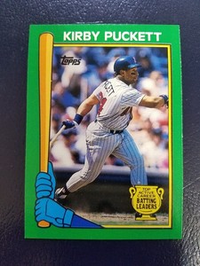 Kirby Puckett Minnesota Twins 1990 Topps Active Career Batting Leaders