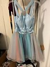 pink and blue prom/pageant/formal dress size small