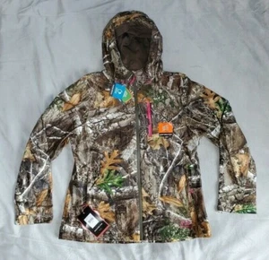 L Women's Realtree Lightweight Sent Control Jacket Realtree Edge Pink Logo - Picture 1 of 9
