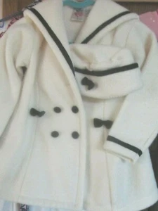 Vintage Little Girl's Radishes & Roses brand size 6 "Sailor" Coat & Hat- NICE!!! - Picture 1 of 2