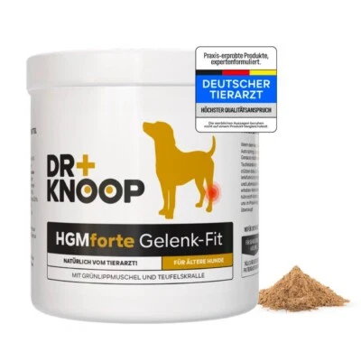 HGM Hund Gelenkpulver Senior, neue Bewegungsfreude, Grünlipp+Teufelskralle,450g