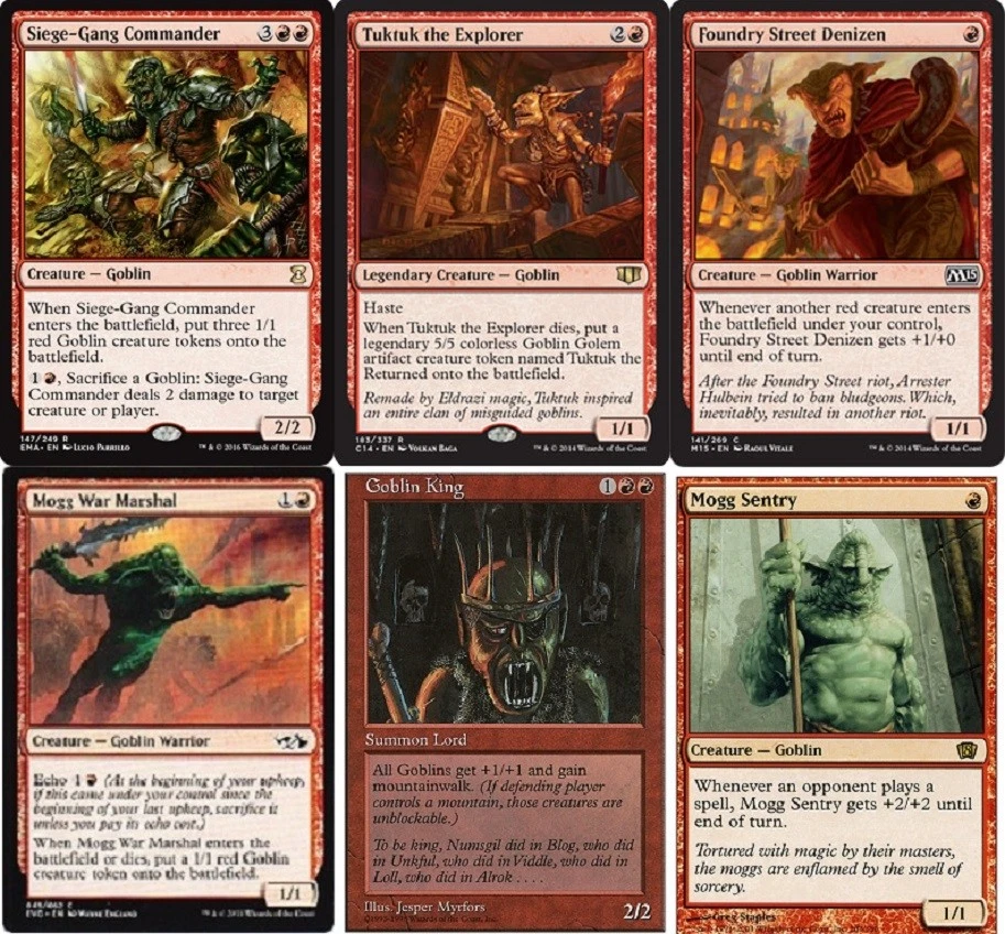Goblin (Mono Red) Deck - Siege-Gang - Tuktuk - Mogg - MTG Magic Gathering - NM - Image 1 of 1