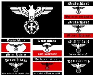 Deutschland Historische Flagge - Deutsche Wehrmacht, Deutschland, Meine Heimat - Größen - Bild 1 von 17