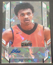 J.J. Starling 2021-22 Leaf Metal Silver Crystal Autograph Rookie Syracuse Auto