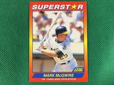 1992 Score 100 Superstars #63 Mark McGwire Oakland Athletics