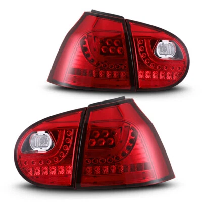 Luces traseras LED para Volkswagen GTI/Rabbit/Golf 2006-2009 5 luces de freno lente roja Foto 1 de 4