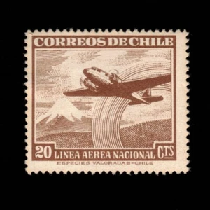 Chile, Scott C135, Air Mail, Plane Over Mountain, 1950-54, MH - Picture 1 of 2