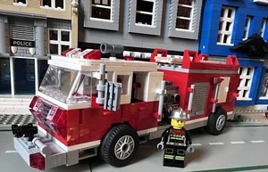 Lego Custom Fire Truck And Mini-figure - Picture 1 of 8