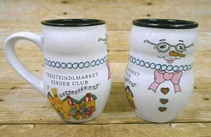 Lot of 2 Christkindlmarket KINDER CLUB Mugs Mrs. Snowman Christmas Chicago 2018 - Picture 1 of 12