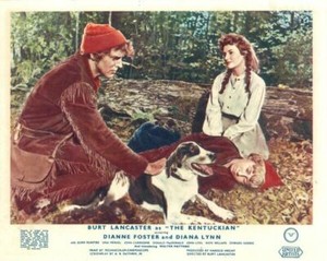 The Kentuckian original lobby card Burt Lancaster Dianne Foster and dog