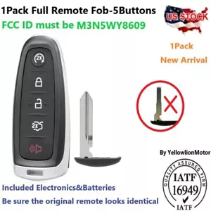 Smart Prox Remote Key Fob For 2015 2016 17 18 19 Ford Focus M3N5WY8609 164R8094 - Picture 1 of 7