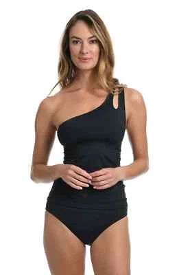 Купальник-танкини La Blanca Island Goddess на одно плечо, черный, 6 - Изображение 1 из 2