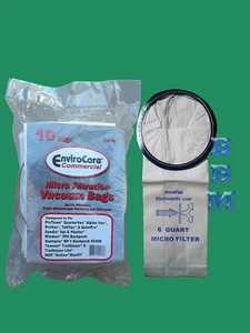 10 Vacuum Bags 100431 Backpack 6 Qt Pro team Sandia Windsor Nobles Perfect Oreck - Picture 1 of 1