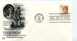 1859 19c Sequoyah, ArtCraft FDC - Picture 1 of 1