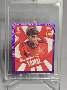 Pegatina Lamine Yamal 2024 Topps UEFA EURO Lámina Púrpura España Barcelona PTW - Imagen 1 de 2