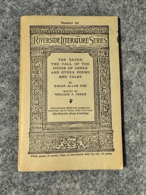 Riverside Literature Series 119 The Raven Fall of the House of Usher Poe 1897 Foto 1 de 4