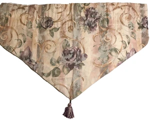 Croscill Chambord Cassis 2 Stück Volant Quaste Rod Tasche weiche Farben Landhaus - Bild 1 von 11