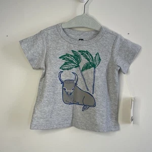 T-shirt grafica Tea Collection Relaxing Bull bambino 6-9 mesi grigio erica chiaro - Foto 1 di 6