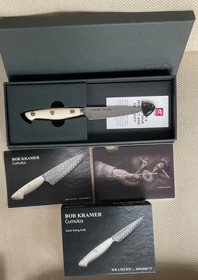 Faca de emparelhamento Zwilling Bob Kramer CUMULUS 4 polegadas feita no Japão 55200-101 - Imagem 1 de 2