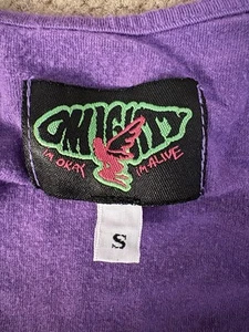 Omighty Its Okay I’m Alive Purple Cami Crop Tank Top Size Small - Picture 1 of 5