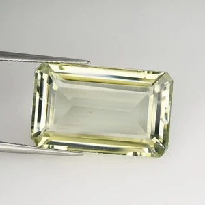 20.93Ct ICA Certified IF Lovely Octagan 100%Natural Lime Green Burma Sillimanite - Picture 1 of 7