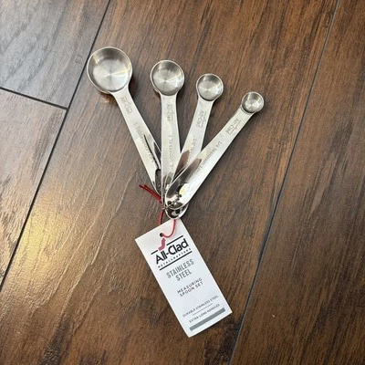 All-Clad Stainless Steel 4 Piece Measuring Spoon Set Stainless Steel New - Image 1 of 4