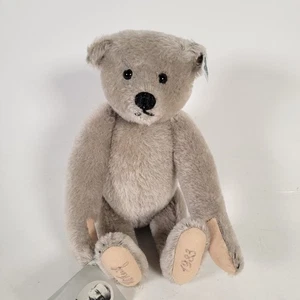 Oso de peluche mohair Steiff 1983 edición limitada firmado Alemania 12" gris - Imagen 1 de 12