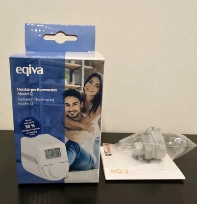 Eqiva Heizkörperthermostat Model Q, Klickmontage, Digitalanzeige, Boost-Funktion - Bild 1 von 4