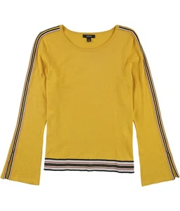 Alfani Womens Striped Bell Sleeve Pullover Sweater, darkyellow, XL - Picture 1 of 1