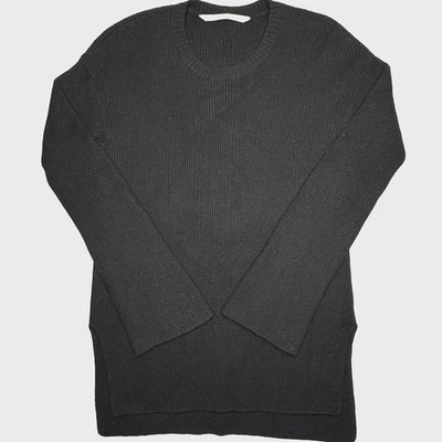 Suéter Athleta Mujer Mediano Negro Lana Cachemira Acanalado Tejido Cuello Redondo Pullover Foto 1 de 4
