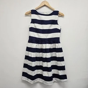 Crewcuts by J. Crew Dress Girl’s 12 Sleeveless Striped Back Zip Lined Preppy - Picture 1 of 9