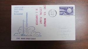 UNITED STATES SPACE CARPENTER 2ND MANNED FLIGHT 5-24-1962 ADDRESSED COVER - Picture 1 of 2