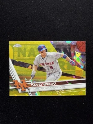 2017 Topps Chrome Sapphire David Wright #19 GOLD /5 - Image 1 of 2