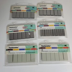 Menge 6 EK Erfolg Verschluss Dekorative Metall Heftstäbe Datum Braut Charms Grau - Bild 1 von 8