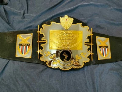 Cinturón título campeonato de lucha de peso pesado AWA adultos talla 4 mm latón Foto 1 de 4