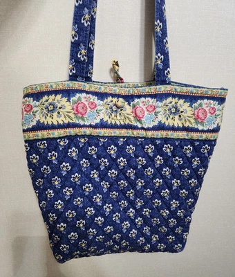 Bolso de Mano Vera Bradley Villager en Azul Maison - Bolso de Hombro - Floral, Amarillo, Rosa Foto 1 de 4