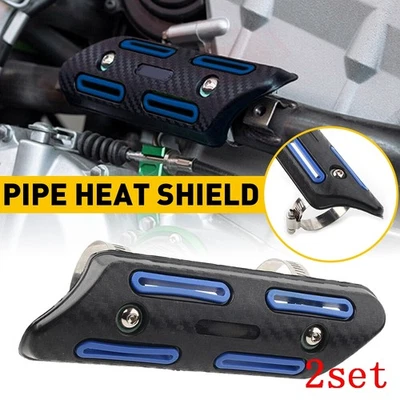 2 X синий головка трубы теплозащитный экран защитный чехол для KTM 250 350 450 SXF EXC-F 05-22 - Изображение 1 из 4
