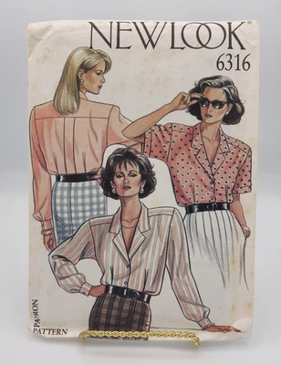 New Look 6316 VTG sewing pattern womens blouse 8 - 18 uncut - Image 1 of 3