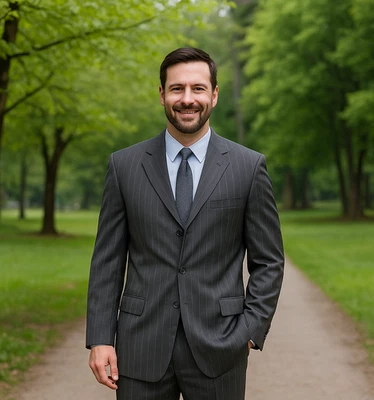 Blazer chaqueta deportiva abrigo de viaje Joseph Abboud para hombre 42R gris/bronceado a rayas 100 % lana Foto 1 de 4