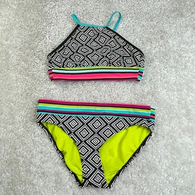 Title Nine High Neck & Bikini Bottom 2 Piece Swim Set Womens Small - Image 1 of 4