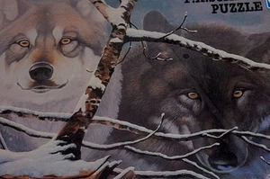 Wolf Puzzle "Eyes in the Mist" F.X. Schmid 1000 Piece Jigsaw Puzzle NEW SEALED - Picture 1 of 4