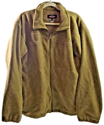Tru-Spec Microfleece Liner Full Zip Jacket Coyote Brown Long Sleeve Tactical LRG - Image 1 of 4